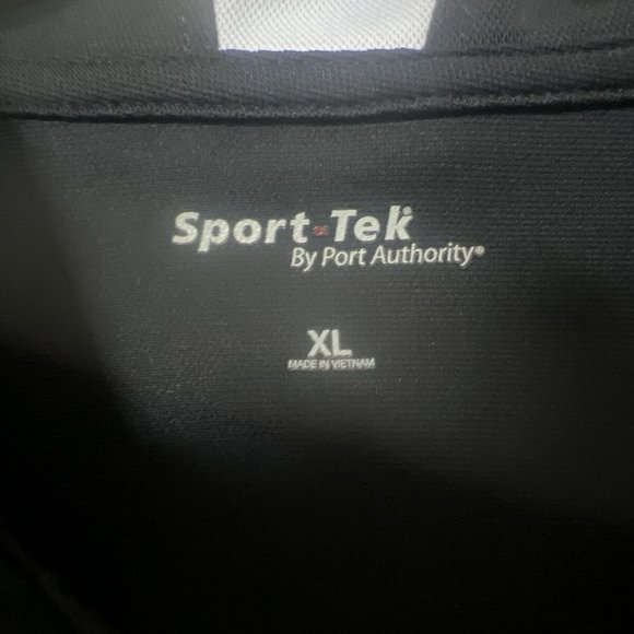 SPORT TEK BY PORT AUTHORITY MEN'S POLO BLACK/WHITE SHORT SLEEVE SIZE EXTRA LARGE - Picture 7 of 10